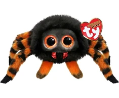 Ty Beanie Balls - Charlotte the Spinner su oranžinėmis blizgančiomis akimis, minkštas apvalus kolekcinis pliušinis žaislas - Helovinas - 8 cm - T42560