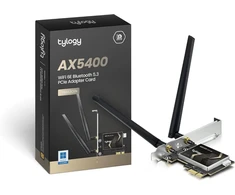 Tylogy Wifi 6e Axe5400mbps Bluetooth 5.3 tri-bands 6ghz/5ghz/2.4ghz Wpa3 itin didelio stiprinimo išorinės antenos Realtek Rtl8852ce 160mhz suderinamas su Windows 10/11