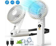 Tylus mini ventiliatorius stalui, rankinis 2000mah su led ekranu