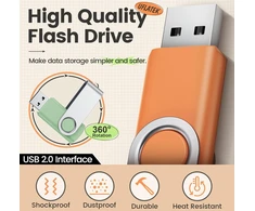 Uflatek Usb atmintinės 16 Gb, 10 vnt. Usb 2.0 atmintinė, morandi mišrių spalvų, sukamasis Usb atmintukas