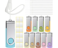 Uflatek Usb atmintinės 16 Gb, 10 vnt. Usb 2.0 atmintinė, morandi mišrių spalvų, sukamasis Usb atmintukas