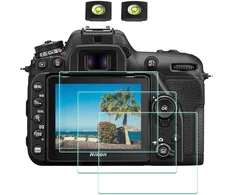 Ulbter ekrano apsauginė plėvelė, skirta nikon d7500 fotoaparatui ir karštojo bato dangtelis, stiklinė ekrano apsauga 0,3 mm kietumas 9h grūdintas, atsparus pirštų atspaudams, apsauga nuo burbuliukų ir dulkių, 3 vnt.