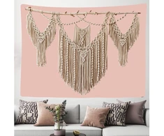 Ulticool - macrame virvės gobelenas sienų dekoracija - gobelenas - 200 x 150 cm - didelis gobelenas - plakato dekoracija - dovana mergaitei berniukui - dekoracija - antklodė - audinys - paveikslas