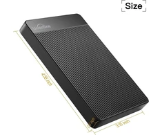 Unionsine išorinis kietasis diskas 2tb itin plonas nešiojamas 2,5 colio usb 3.0 sata kietojo disko saugykla, skirta pc, mac, tv wii u, XBOX, ps4, (juodas) hd2510