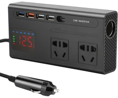 Universalus galios keitiklis, 200 W automobilinis galios konverteris su dideliu skaitmeniniu ekranu, type-c sąsaja, daugialypės apsaugos funkcijos, kompaktiškas ir nešiojamas