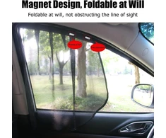 Universalus magnetinis automobilio skydelis nuo saulės šoniniam langui, apsauga nuo saulės kūdikiui su uv apsauga, automobilio lango uždangalas nuo saulės, automobilio skydelis nuo saulės kūdikiui, 70 x 50 cm, 2 vnt.