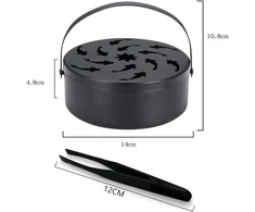 Uodas spiralės laikiklis, uodo ritės laikiklis, metalinis rūkymo spiralių laikiklis, apvalus uodo ritės laikiklis, uodo ritės laikiklis, nešiojamas uodo ritės laikiklis, metalinis uodo ritės laikiklis