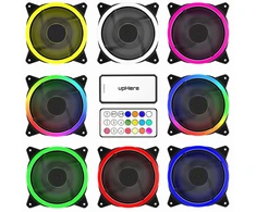 Uphere Rgb Led Kompiuterio Ventiliatorius 120mm su Valdikliu, 5 vnt.