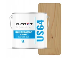 Us-coat bespalvis pusiau matinis apsauginis lakas medienai, faneruotei, dailylentėms, plokštėms 5l