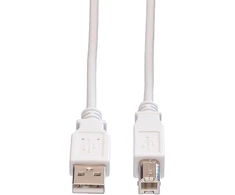Usb 2.0 A-b kabelis, baltas, 1.8m
