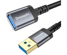 Usb 3.0 ilginamasis kabelis 1 m, 5 gbps type a male to female braided, suderinamas su usb klaviatūromis, pelėmis, XBOX, flash atmintinėmis, kietaisiais diskais, spausdintuvais ir kt.