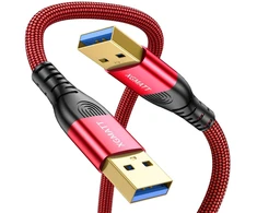 Usb 3.0 Kabelis 2m, 5gbps, Nailoninis, Raudonas