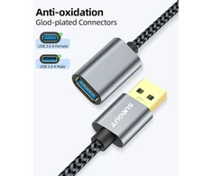 Usb 3.0 prailginimo laidas, 5 Gbps, 0.3 m, pilkas, 2 vnt.
