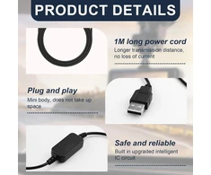 Usb 5v į dc 12v maitinimo kabelis, usb įtampos didinimo keitiklio kabelis, usb į dc įtampos keitiklio kabelis, patvarus maitinimo adapterio kabelis