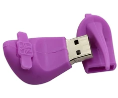 Usb atmintinė 32 gb šlepetė aukštakulniai violetiniai batai