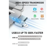 Usb atmintinė 512 gb, levida memory stick usb 3.0 nuotraukų atmintinė (mobili atmintis, besisukantis dizainas, automatinis atsarginis kopijavimas), skirta ios, telefonui, android mobiliajam telefonui, planšetiniam kompiuteriui, nešiojamam kompiuteriui ir