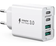 Usb C 40w, 4 prievadų įkrovimo stotelė su Usbc ir Usba, greitas blokas