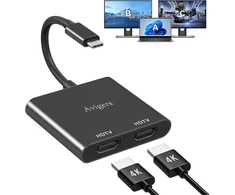 Usb-c į 2x Hdmi adapteris, 4k@60hz/30hz, išplėtimui