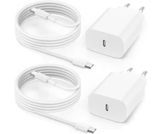 Usb c įkroviklio įkrovimo laidas, skirtas iphone 16/16 pro/15/15 pro max/15 plus, ipad pro/air, 2 vnt. 25 w usb c greito įkrovimo maitinimo adapterio įkroviklis su 2 m greito įkrovimo laidu
