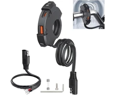 Usb c lizdas 12 v motociklo įkroviklis 48 w qc3.0 usb-a ir pd type-c, greitas mobiliojo telefono įkrovimas, atsparus vandeniui, su jungikliu, skirtas 12 v/24 v kemperių automobilių valčių triračių motociklų lizdo įkrovikliui