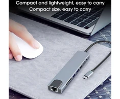 Usb-c šakotuvas su 4k hdmi ekranu, doko stotis, daugiafunkcinis multiport usb c šakotuvas pagamintas iš aliuminio lydinio su dideliu perdavimo greičiu nešiojamam kompiuteriui ir daugiau