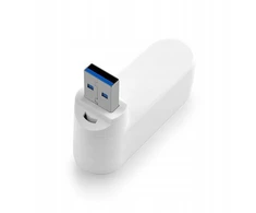 Usb Hub adapteris/2xusb 2.0 + 1xusb 3.0 + 1xtype C baltas