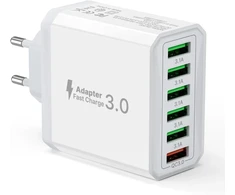 Usb įkroviklis, 6 prievadų įkrovimo adapteris, 33 w adapterio įkrovimo kištukas su qc 3.0 greituoju įkrovikliu, kelių, usb kištukinis maitinimo šaltinis, skirtas iphone 14 13 12 11 pro max, ipad, mobiliajam telefonui 21