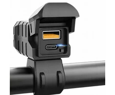 Usb įkroviklis motociklų lizdas usb usb-c qc3.0 voltmetras