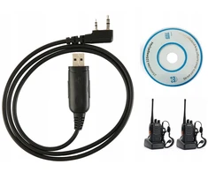 Usb kabelis radijo stotims programuoti su disku Baofeng Wouxun Kanwee