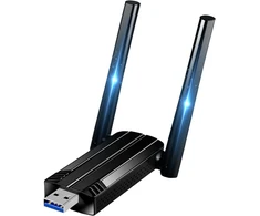 Usb wlan adapteris kompiuteriui - interneto raktas 1300 mbps usb 3.0 dual band 2.4ghz/5.8ghz wlan adapteris kompiuteriui su 2 x 5dbi antena, suderinamas su windows 11/10/8/7/vista/xp, mac os 10.9-10.15