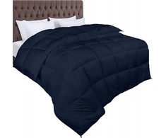 Utopia Bedding Visų sezonų antklodė 180x200 cm, 370 Gsm, itin minkšta, tamsiai mėlyna