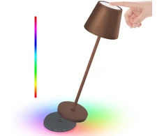 Uuffoo belaidė Led stalinė lempa, jutiklinė pritemdoma Led stalinė lempa 4000 K, pagaminta iš aliuminio, įkraunama 5000 Mah su kontaktine įkrovimo stotele 18 W, apsaugos klasė Ip54, naudojimui patalpose / lauke, aukštis 38 cm