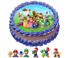 Vaflinis torto papuošimas Mario 24 cm + 2 apvadai Nemokamai!