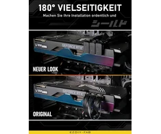 Vaizdo plokštė Ezdiy-fab shield series 8 kontaktų pcie gpu maitinimo adapteris, 180 laipsnių u formos kampinis jungtis, aliuminio dizainas, skirtas standartinio tipo grafikos kortelei, juodas, 2 vnt.