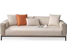 Vanderhome Sofa Cover L/u formos/kampinės sofos 3/2/1 vietų, atsparus vandeniui, užtiesalas, apsauginis užtiesalas, neslystantis 90 x 160 cm - smėlio spalvos sėdynės užvalkalas (1 vnt.)