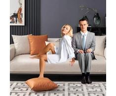 Vanderhome Sofa Cover L/u formos/kampinės sofos 3/2/1 vietų, atsparus vandeniui, užtiesalas, apsauginis užtiesalas, neslystantis 90 x 160 cm - smėlio spalvos sėdynės užvalkalas (1 vnt.)