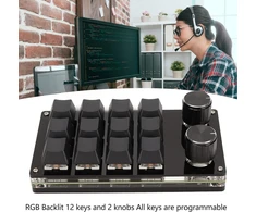 Vbestlife programuojama makro klaviatūra 12 klavišų 2 mygtukai Rgb maža programuojama Macropad mechaninė Osu klaviatūra programuojama Diy klaviatūra žaidimams biurui medijai