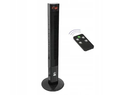 Ventiliatorius ant cokolio 45 W Led Disp juodas su