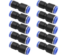 Ventiliatorius Jpghaha Pneumatinės jungtys 6 mm į 8 mm, 10 vnt., greitosios jungtys su kintamu skersmeniu, skirtos oro ir vandens prijungimui