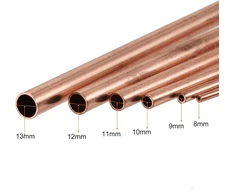 Ventiliatorius Sourcing map varinis vamzdis 8 mm 9 mm 10 mm 11 mm 12 mm 13 mm išorinis skersmuo x 0,5 mm storis 200 mm ilgio varinis apvalus vamzdis, 6 vnt.