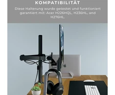 Vesa tvirtinimo adapterio laikiklis, skirtas acer monitoriams h226hql, h236hl, h276hl [patent pending] – Humancentric