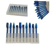 Vhm karbido grąžtai-frezos 3/6mm sustiprinti nano danga 10vnt.