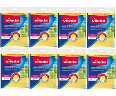 Vileda Actifibre geltona šluostė langams, veidrodžiams, 8 vnt.
