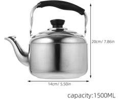 Virdulys, arbatinukas, viryklė, švilpiantis arbatinukas, klasikiniai arbatinukai viryklėms, veidrodinė apdaila, ergonomiška rankena, 1 litras, indukcinis virdulys