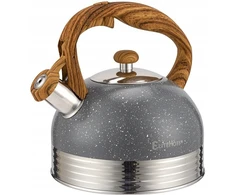 Virdulys su švilpuku, plieno, indukcinis, dujinis, soft touch, 2.5l, Elitehoff