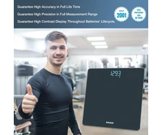 Virtuvinės svarstyklės Skaitmeninės vonios svarstyklės su Led ekranu, 180kg, mėlynos