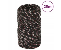 Virvė buriavimui, juoda, 2 mm, 25 m, polipropilenas