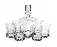 Viskio rinkinys 6+1 "myśliwski" grafinas 750ml + stiklinės 290ml