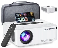 Vizio Tech Projektorius Rzutnik Full Hd 4k 12000lm Wifi Android + Krepšys + Hdmi kabelis 1m