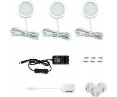 Vlio Led spintelių apšvietimas 3 vnt. šilta balta